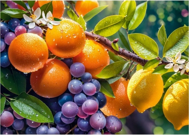 Puzzle slnkom zaliate ovocie 1000 dielikov