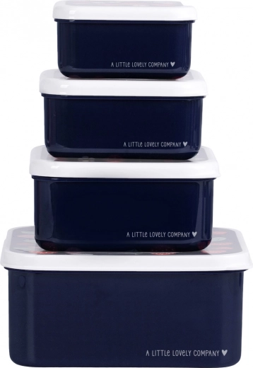 Sada štyroch desiatových krabičiek A Little Lovely Company – Jahody