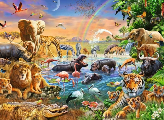 Puzzle Ravensburger Džungle Savana 100 ks