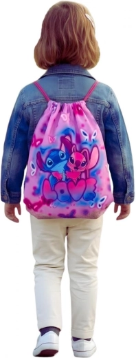 Dievčenský vak na chrbát Lilo a Stitch ružový
