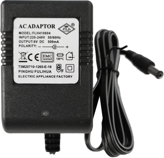 Nabíjačka 6 V / 500 mA pre detské elektrické vozidlá a akumulátorové hračky