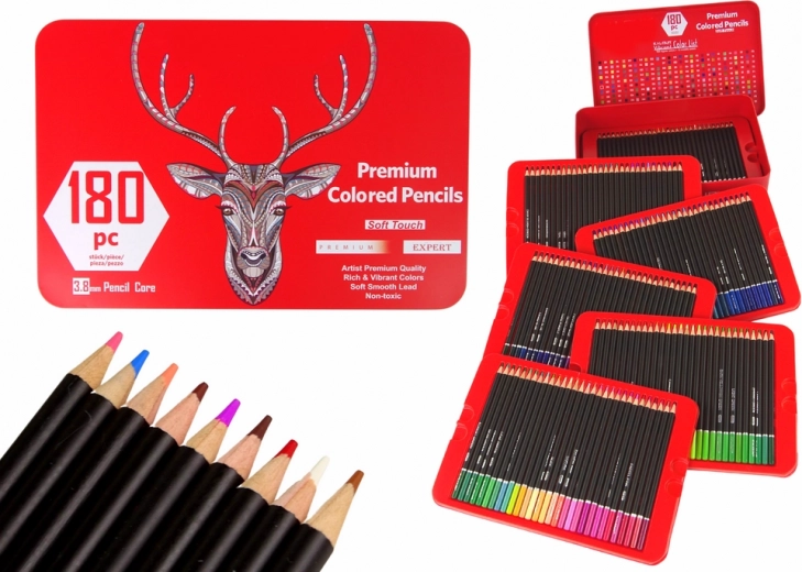 Súprava Malého Umeľca v Kovovom Boxe 180 ks Akvareliek