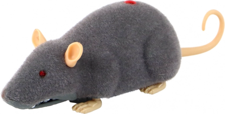 Zábavná hračka myš na diaľkové ovládanie sivá