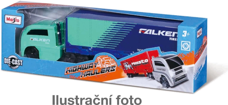 Maisto Highway Haulers kovový ťahač s prívesom