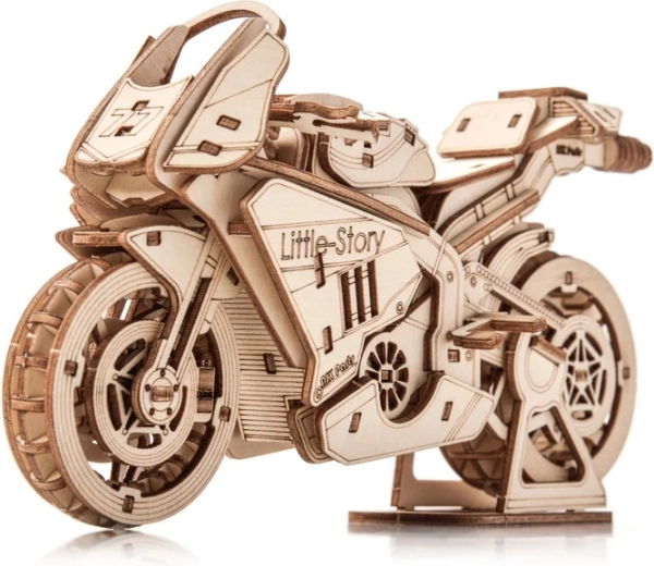 Little Story drevená 3D skladačka motocykel Grand Prix