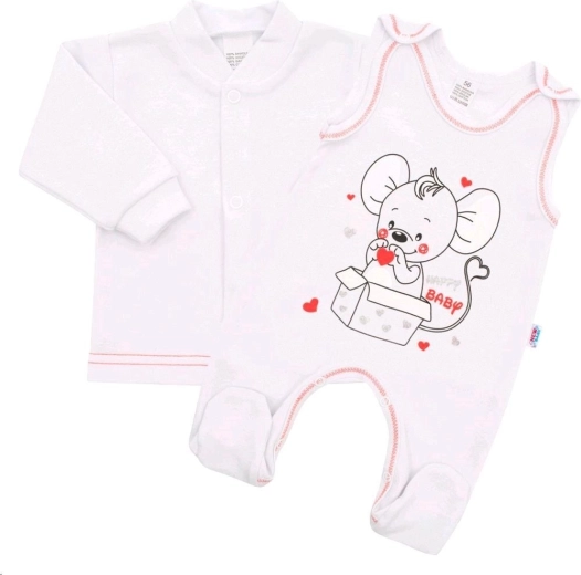Dojčenská súprava New Baby Mouse biela 80 (9–12 mesiacov)