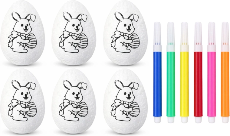 Šesť farebných fixiek v balení