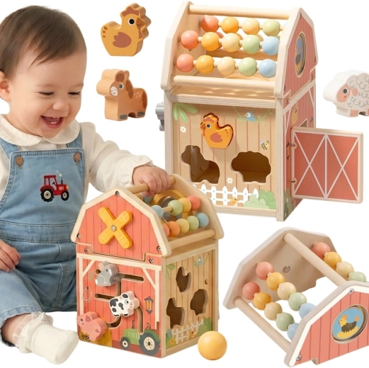 Drevená aktívna stodola TOOKY TOY Montessori