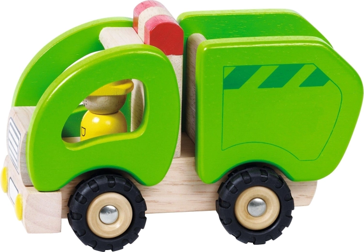 Drevené smetiarske auto – 1 kus