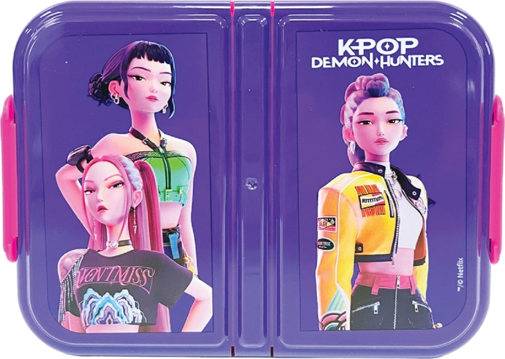 Trojdielny box na desiatu GIM KPop Demon Hunters Huntrix 900 ml