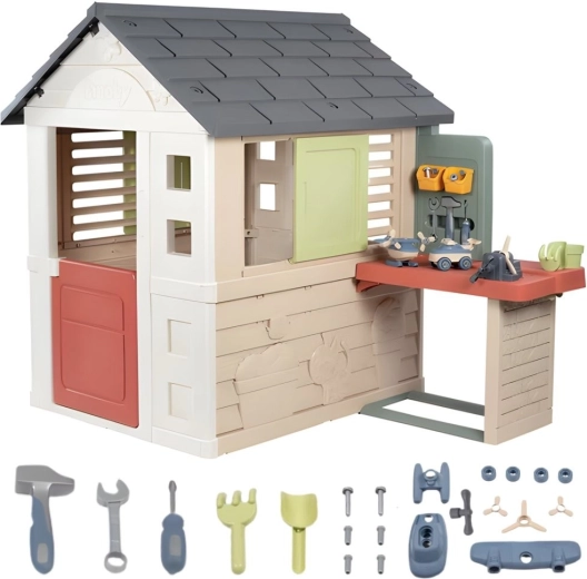 detský domček SMOBY s dielňou a 39 doplnkami