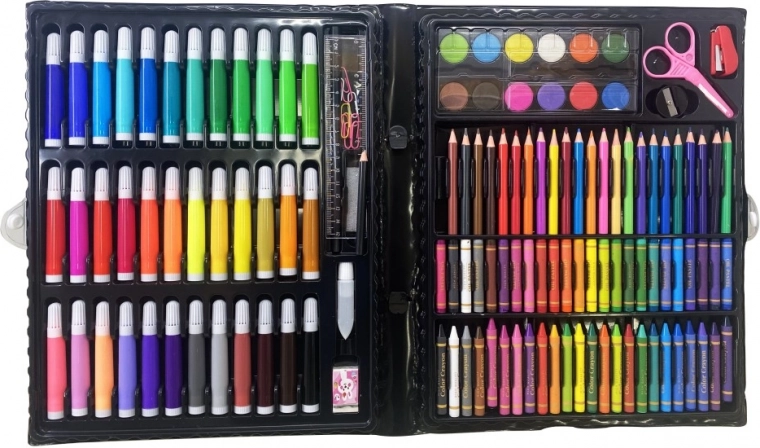 Maliarsky kufrík – kompletná kreatívna sada 150 ks