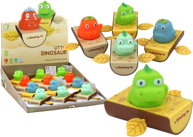 Natahovacia hračka do vane – dinosaurus v loďke