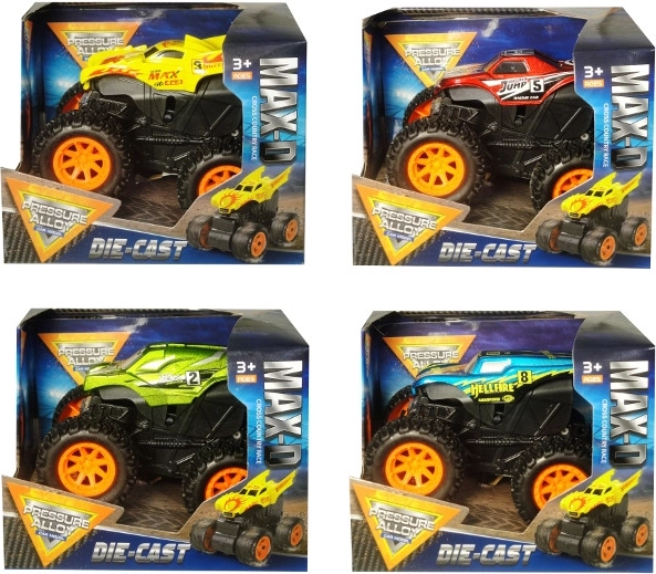 Kovové terénne auto na zotrvačník