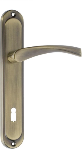 Dverové kovanie ATENA s vložkou na kľúč 90 mm, patina