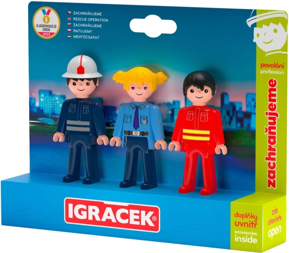 Efko Igráček Trio Zachraňujeme – sada kĺbových figúrok s doplnkami