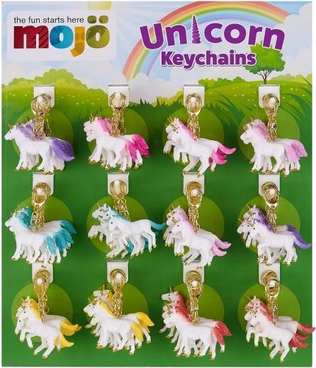 Displej 72 príveskov na kľúče – jednorožci