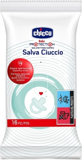 Chicco vlhčené obrúsky na cumlíky a detské potreby 16 ks