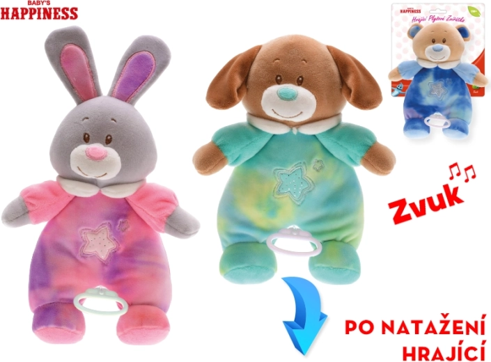 Plyšové zvieratko s melódiou Baby Happiness 26 cm