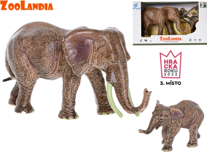 Zoolandia slonica s mláďaťom – plastové figúrky do zoo