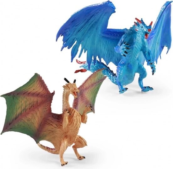 Súprava dvoch plastových drakov 12 cm
