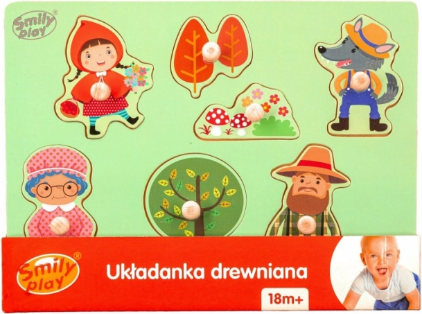 Drevená skladačka Červená čiapočka