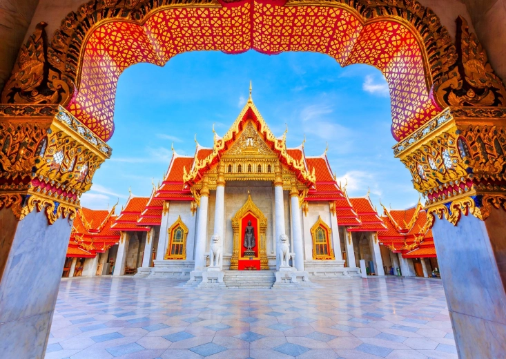 Enjoy puzzle Mramorový chrám Bangkok 1000 dielikov