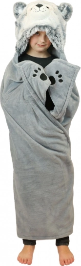 Cozy Noxxiez hrejivá deka s kapucňou Husky