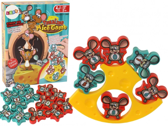 Balancovacia arkádová hra Cheese Tower 12 ks. Hodina matematiky