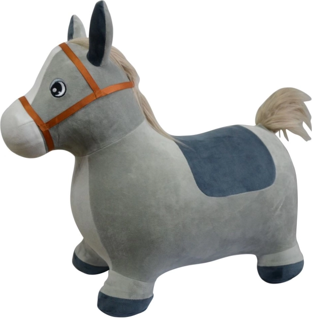 Skákací oslík pre deti s obalom a pumpičkou