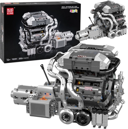 Technické konštrukčné kocky – motor V8 s prevodovkou (2024 dielikov)