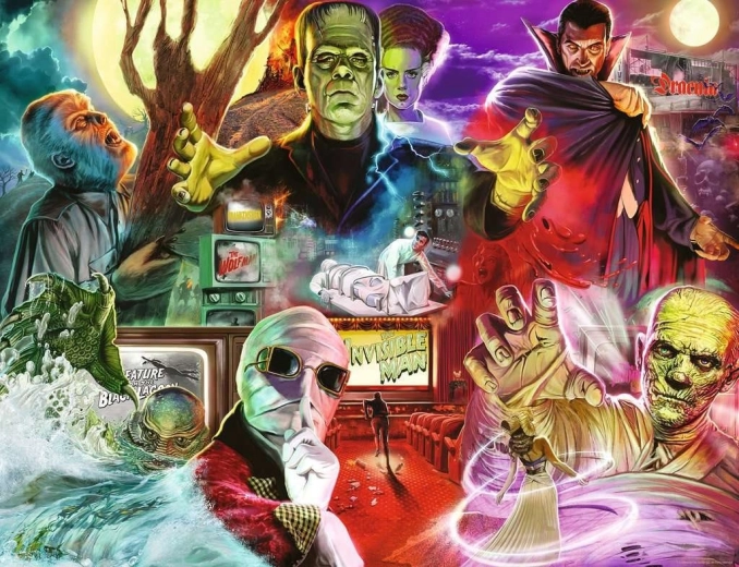 Ravensburger puzzle Universal Monsters 2000 dielikov