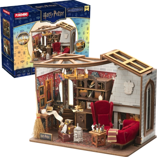 Puremind Harry Potter drevené 3D puzzle – spoločenská miestnosť Chrabromilu