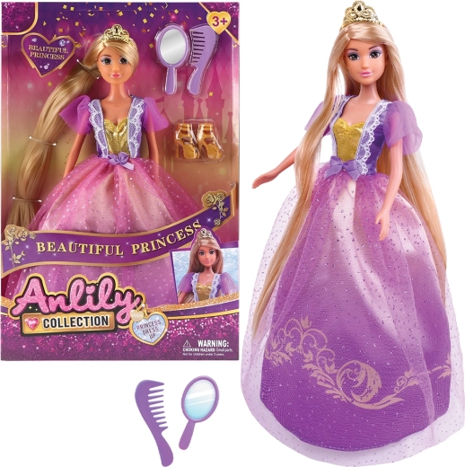 Módna bábika v princeznovských šatách 32 cm