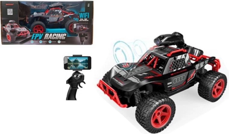 Terénne RC auto s Wi‑Fi kamerou FPV a držiakom na telefón