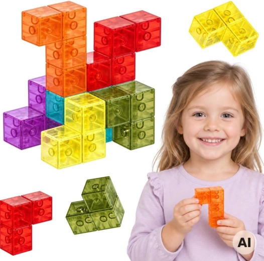 Woopie magnetická 3D stavebnica Tetris