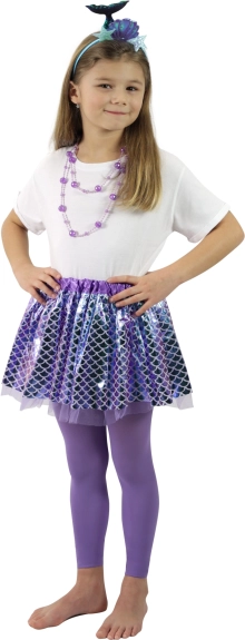 Detský kostým morská panna so sukňou a čelenkou