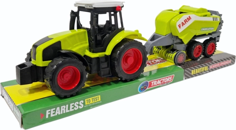 Traktor s farmárskym strojom a prívesom – plastová sada pre deti