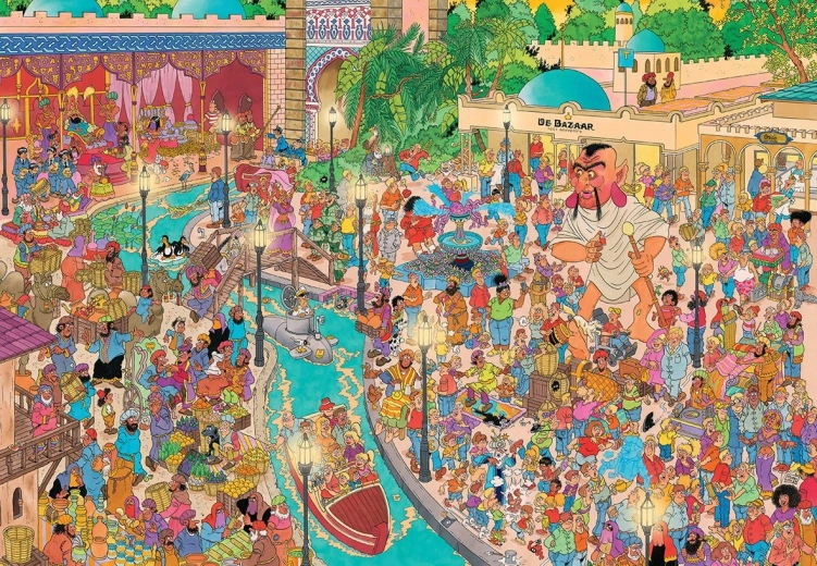 Puzzle JUMBO Jan van Haasteren Fata Morgana v Eftelingu 5000 dielikov