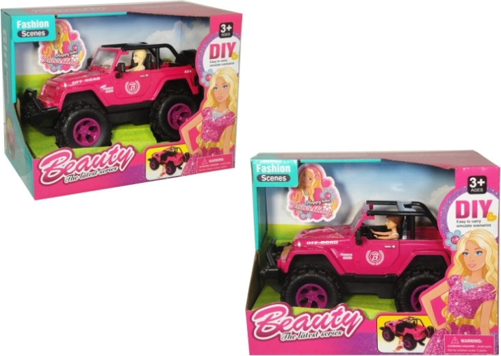 Terénne auto s mini bábikou - 1 kus