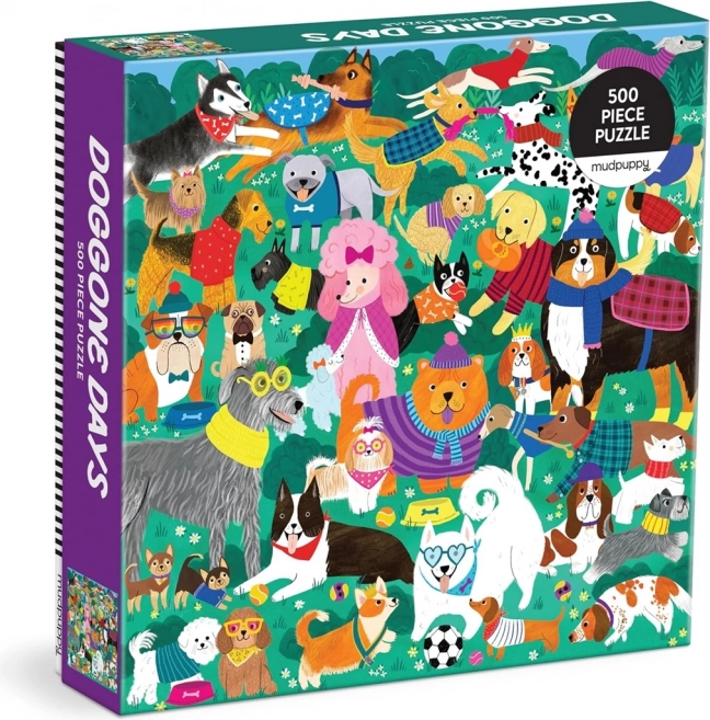 Mudpuppy rodinné puzzle Psí deň v parku 500 dielikov