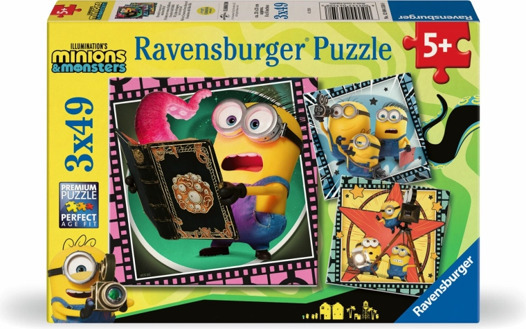 Ravensburger puzzle Mimoňi a monštrá 3x49 dielikov