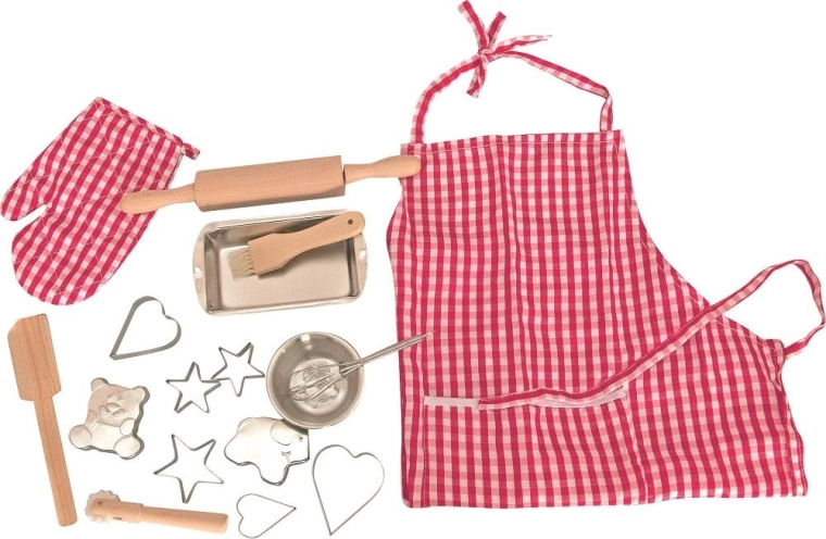 Pečiaca kuchynská sada s formičkami a zásterou