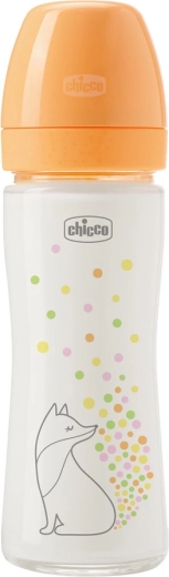 Chicco sklenená dojčenská fľaša Perfect Easy 240 ml so silikónovou cumľou