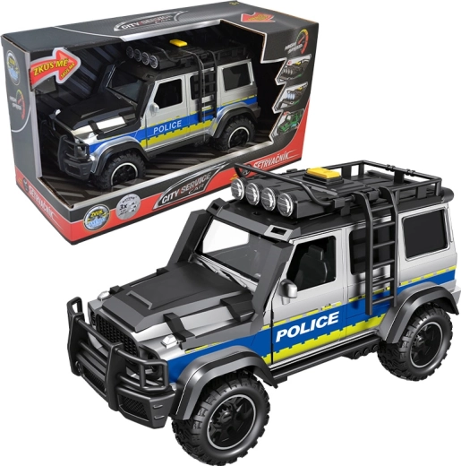 Terénne policajné auto 1:14 City Service Car so svetlami a zvukmi
