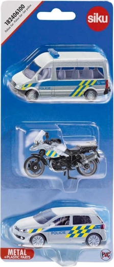 Siku policajná súprava áut a motorky – česká verzia