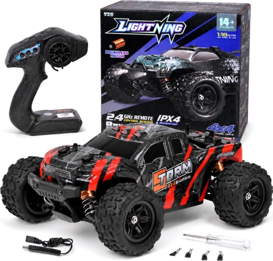 Terénne RC buggy 4x4 2,4 GHz so striedavým motorom, mierka 1:18 - 1 kus