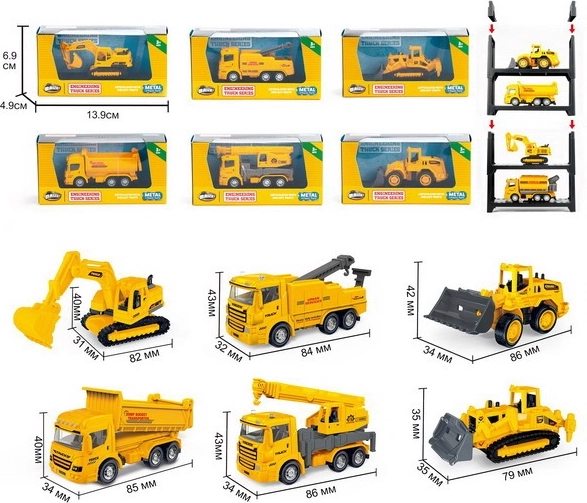 Kovové stavebné auto 8,5 cm