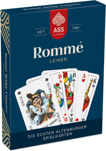 ASS Altenburger žolíkové karty Rommé s plátnovým reliéfom (francúzsky list) - 1 kus