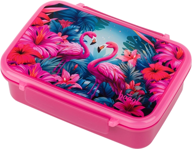Baagl box na desiatu s priehradkami Flamingo